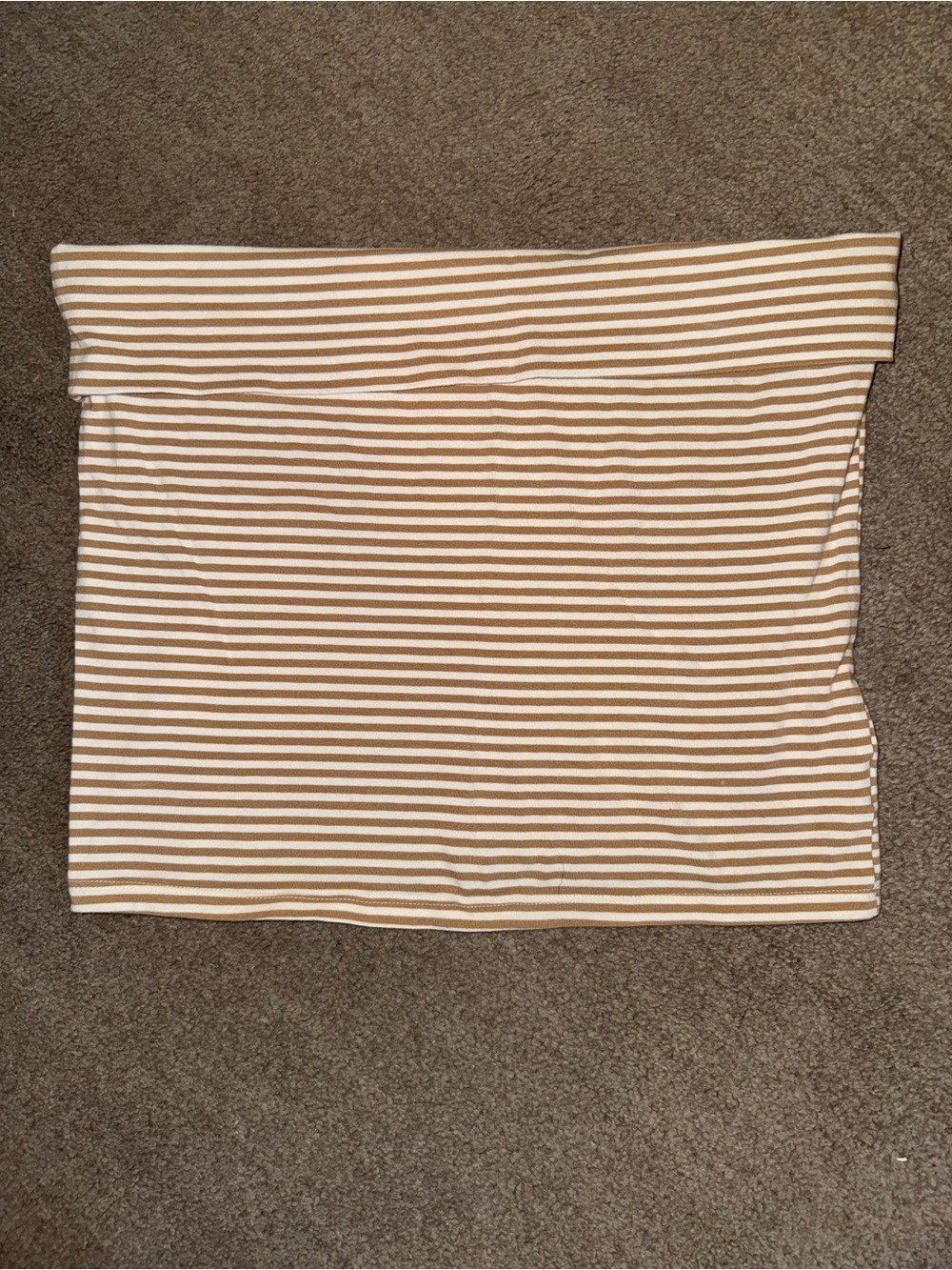 American Eagle Outfitters Striped Tube Top in Cream and Tan